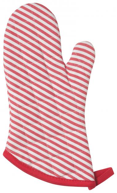SUP. OVEN MITT, NW. STRIPE RED