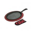 3 PC. CAST IRON FAJITA SET