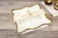 WHITE W/ GOLD COCKTAIL NAPKIN