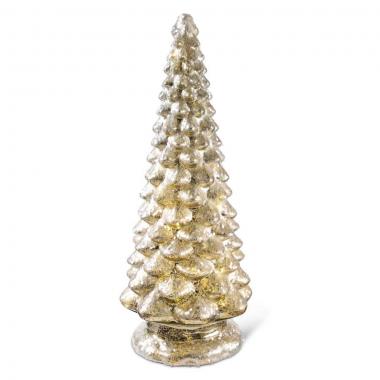 20.5" LED MERCURY GLASS TREE