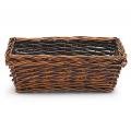 11" REC. DARK STAIN BASKET