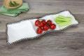 WHITE 3-SECTION SERVING PIECE