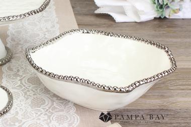 WHITE, PORCELAIN SALAD  BOWL