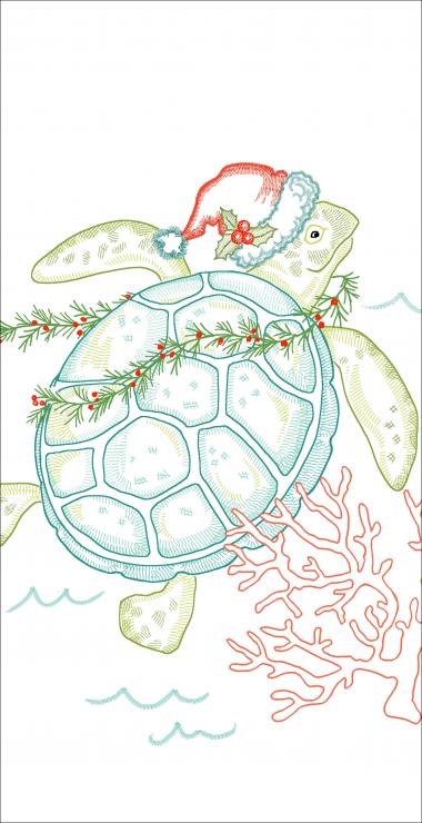 SEA TURTLE HOLIDAY FLOURSACK