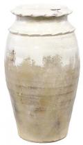 13" TAN CRACKLE VASE