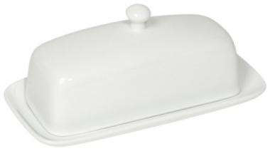 SOLID WHITE BUTTER DISH