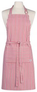 RED W/NARROW STRIPE, BASIC APRON