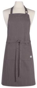 BASIC APRON, PINSTRIPE GRANITE