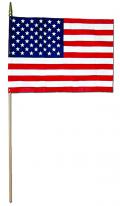 12X18"COTTON U.S.FLAG W/STAFF