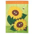 Lg. Flag, Sunflowers & Bees