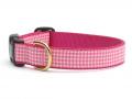 MD WD PINK GINGHAM DOG COLLAR
