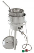 SS FISH COOKER W/10 QT. POT/BSKT