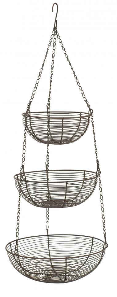 3-TIER HANGING BASKETS, BRONZE