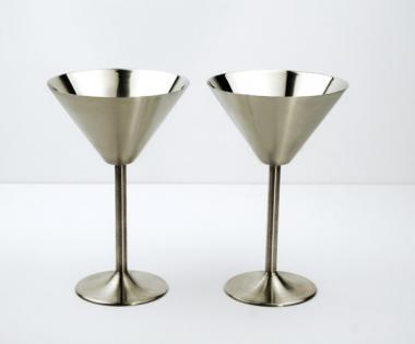 SET 2, SS MARTINI GLASS