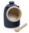 STONEWARE SALT PIG, MATTE BLUE