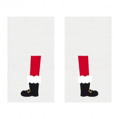 Santa Boots Towel Set S/2