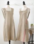 BLUE STRIPE LINEN CROSS BACK