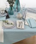 70" SQ. LT. BLUE TABLECLOTH