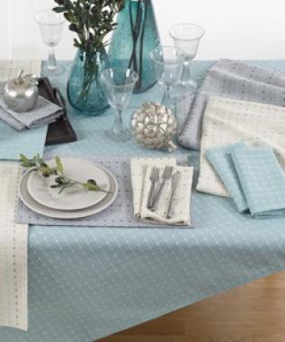 70" SQ. LT. BLUE TABLECLOTH