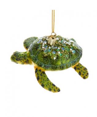 4" GLASS SEA TURTLE ORN