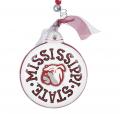 MISSISSIPPI STATE PUFF ORNAMENT