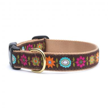 MED WIDE BELLA FLORAL DOG CLR