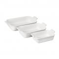 S/3 Rec. Dishes, White