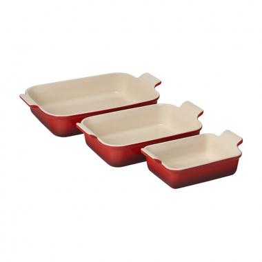 S/3 Rec. Dishes, Cerise