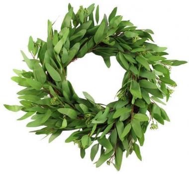 24"DIA SEEDED EUCALYPTUS WREATH