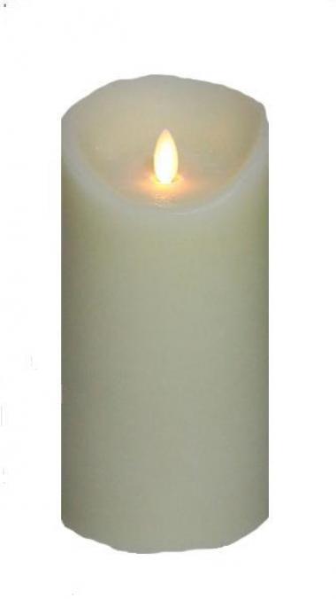 4"W X 8"H WAX FLICKERING CANDLE