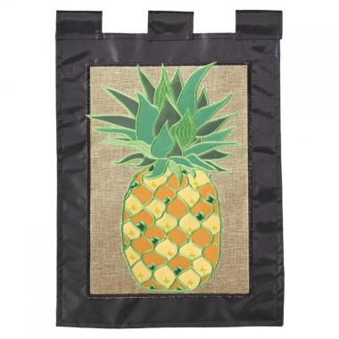 Lg. Flag, Pineapple Burlap