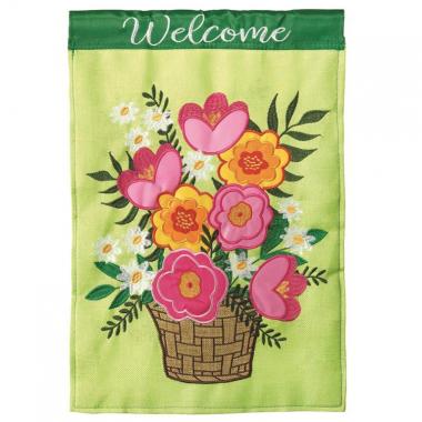 Lg. Flag, Flower Basket