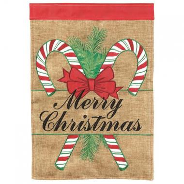 Lg. Flag, Cndy Cne Merry Xmas