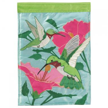 Lg. Flag, Hummingbirds