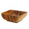 12"x12"x4" Sq. Wood Salad Bowl