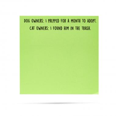 DOG VS. CAT OWNERS NOTEPAD