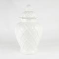 XL TEXTURED GNGR JAR - WHITE