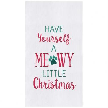 Meowy Christmas Towel