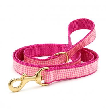 PINK GINGHAM LEAD 5/8" X 5'