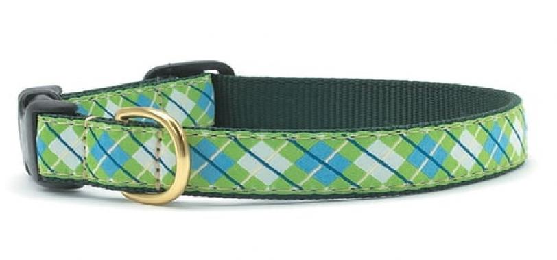 SM. NRW,BL/GRN.ARGYLE DOG COLLAR