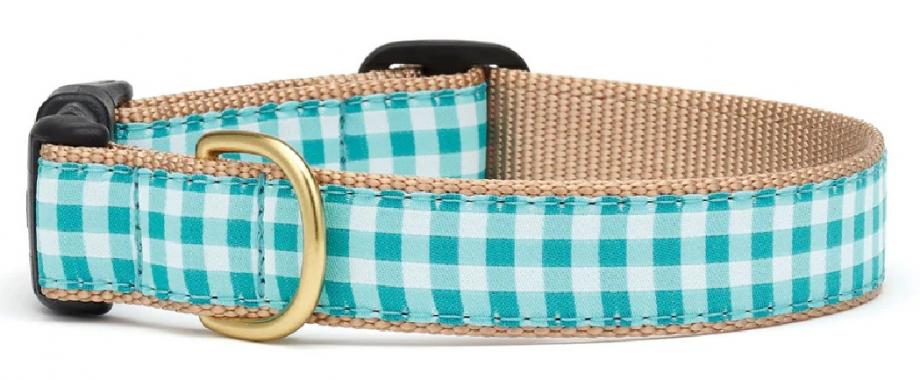 TURQ. GING. MED/WIDE COLLAR