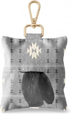 GRAY CANV WASTE BAG W/KEYCHN