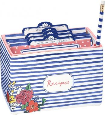 FLOURISH RECIPE BOX, FITS 4"X 6"