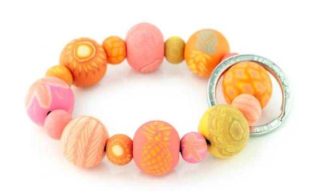 Papaya Punch Wrist Keychain