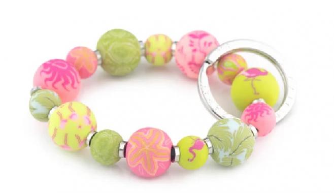 SM. FLAMINGO PINK WRIST KEYCHAIN