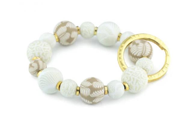 SM. IVORY PALM  WRIST KEYCHAIN