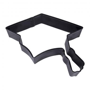 4.5" BLACK GRADUATION CAP COOKIE
