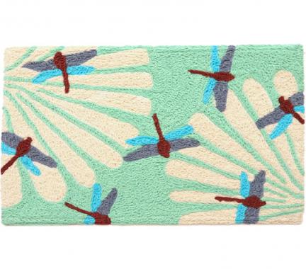 20 x 30 Dragonflies Wh. Rug