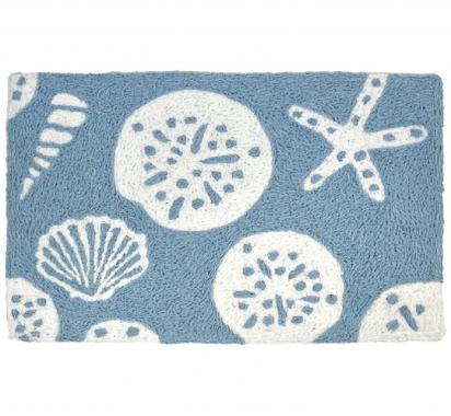 20 x 30 White Shells Blue Rug