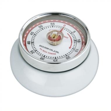 WHITE, RETRO KITCHEN TIMER